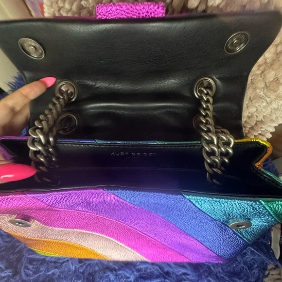 NWT Kurt Geiger London Leather Kensington metallic multicolor purse - Picture 10 of 16